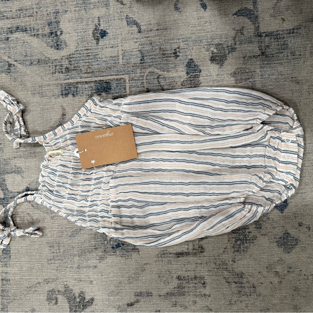 Angel Dear Striped One Piece - Blue and White